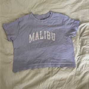 Faded cropped Blue Malibu T-Shirt one size